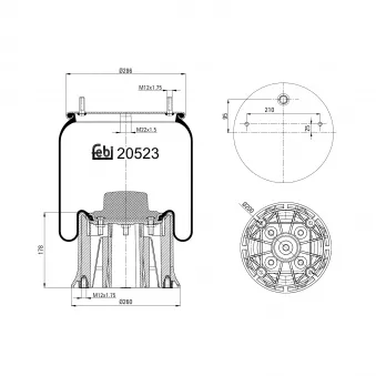 Soufflet à air, suspension pneumatique FEBI BILSTEIN