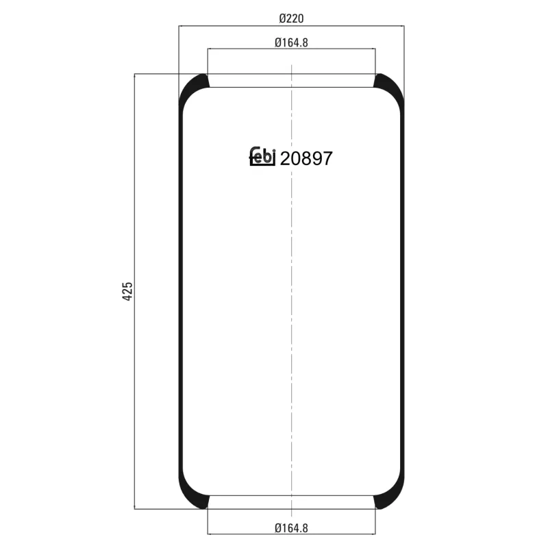 Soufflet à air, suspension pneumatique FEBI BILSTEIN 20897