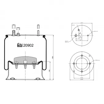 Soufflet à air, suspension pneumatique FEBI BILSTEIN
