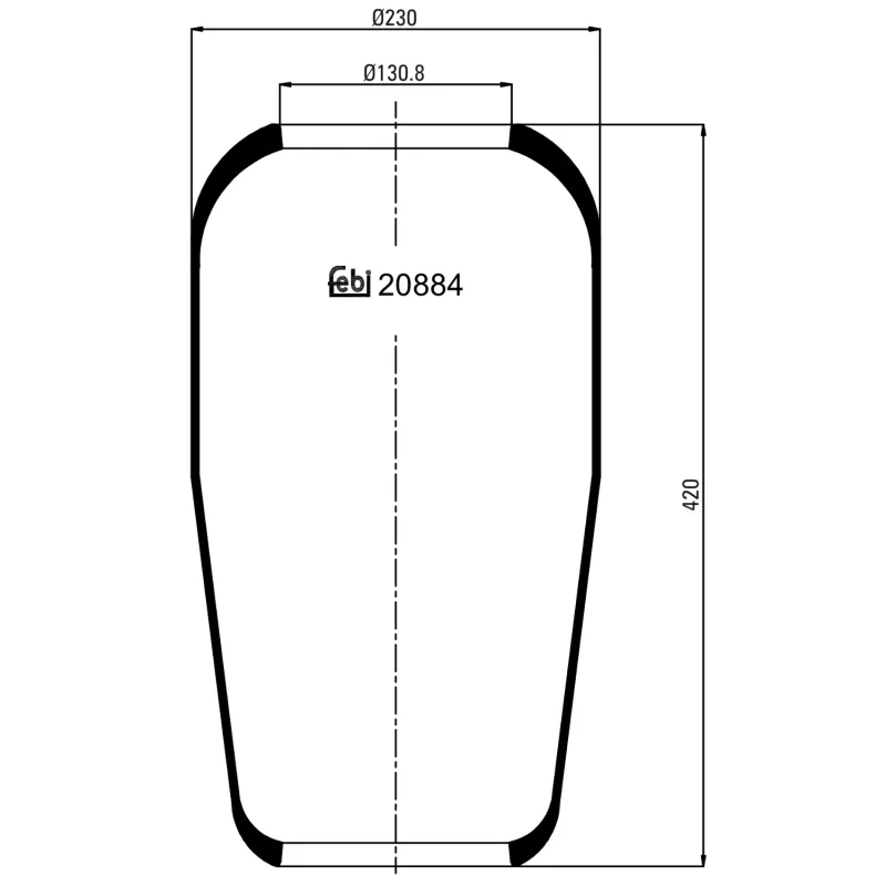 Soufflet à air, suspension pneumatique FEBI BILSTEIN 20884