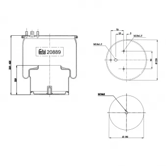 Soufflet à air, suspension pneumatique FEBI BILSTEIN