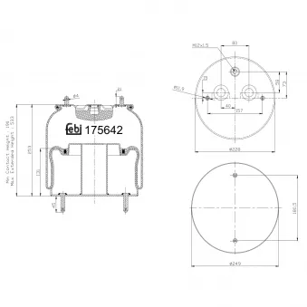 Ressort pneumatique, suspension pneumatique FEBI BILSTEIN