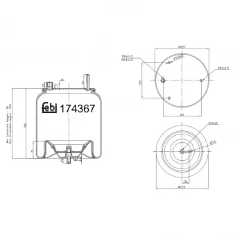 Ressort pneumatique, suspension pneumatique FEBI BILSTEIN