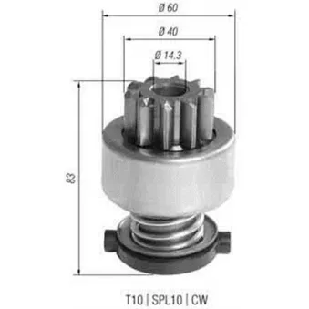 Embrayage à roue libre, démarreur MAGNETI MARELLI
