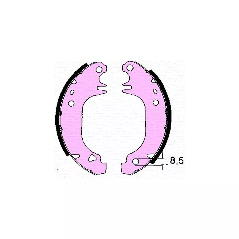 Jeu de 4 plaquettes de frein avant MAGNETI MARELLI 360219196293