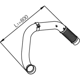 Tuyau souple, échappement DINEX