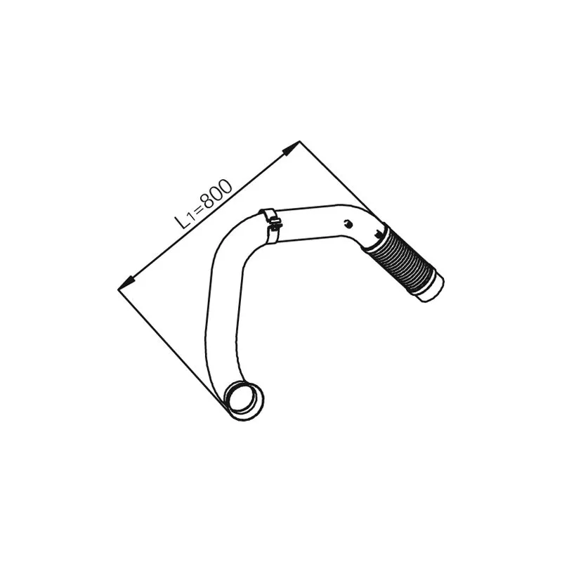 Tuyau souple, échappement DINEX 53104