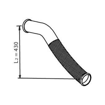 Tuyau souple, échappement DINEX