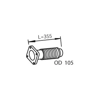 Tuyau souple, échappement DINEX