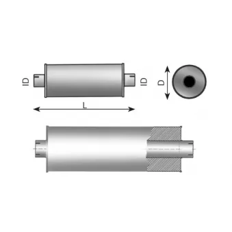 Pot de détente/silenciaux arrière DINEX