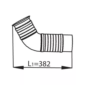 Tuyau souple, échappement DINEX