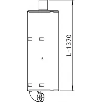 Silencieux central DINEX 50473
