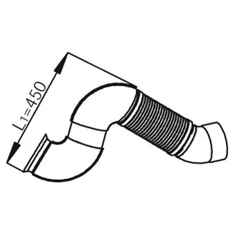 Tuyau souple, échappement DINEX