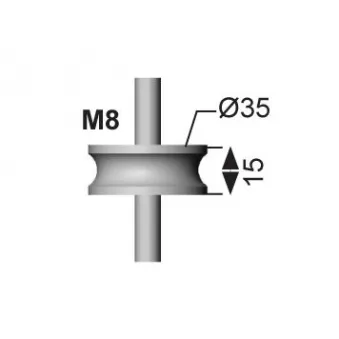 Butée élastique, filtre à air DINEX