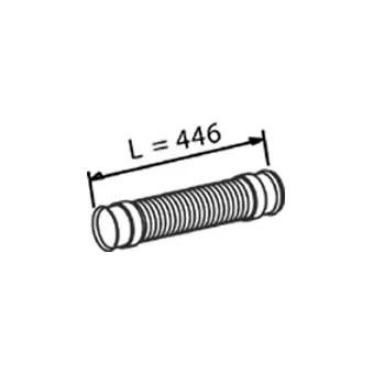 Tuyau souple, échappement DINEX