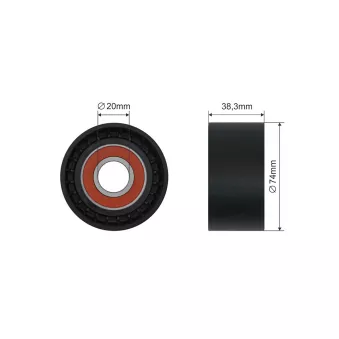 Poulie-tendeur, courroie trapézoïdale à nervures TEKNÖR