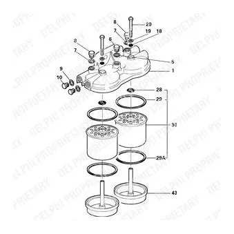 Filtre à carburant DELPHI