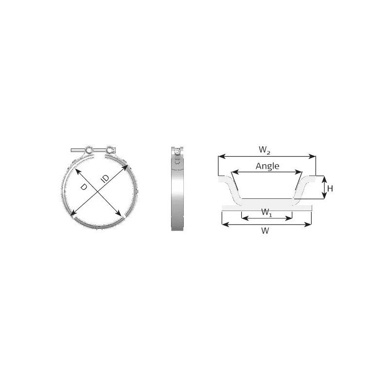 collier, système d'échappement DINEX 29806