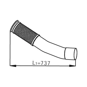 Tuyau d'échappement DINEX 54247
