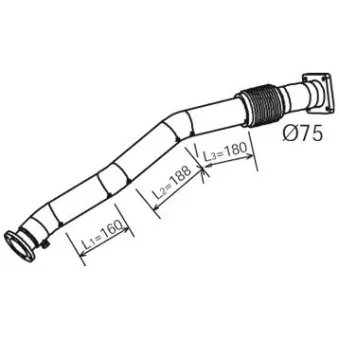 Tuyau d'échappement DINEX