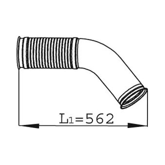 Tuyau flexible, échappement DINEX