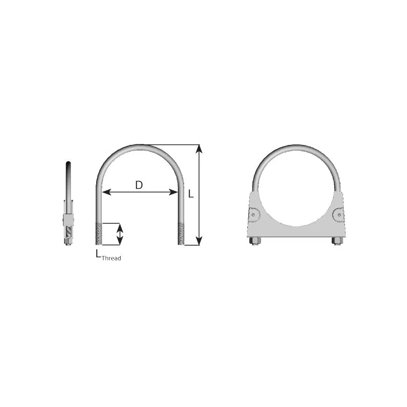 Clip de retenue, système d'échappement DINEX 90106