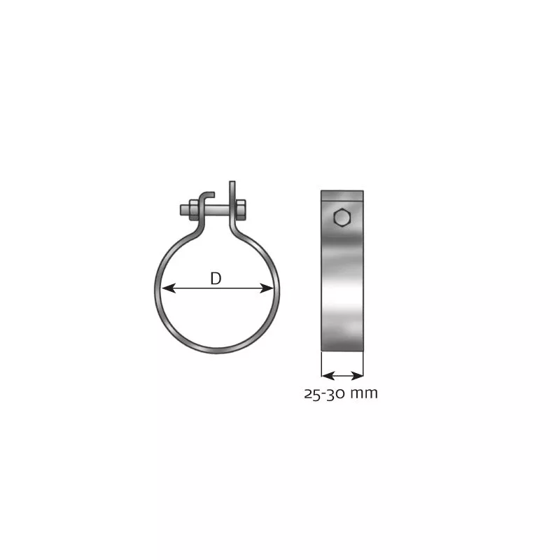 collier, système d'échappement DINEX 99753