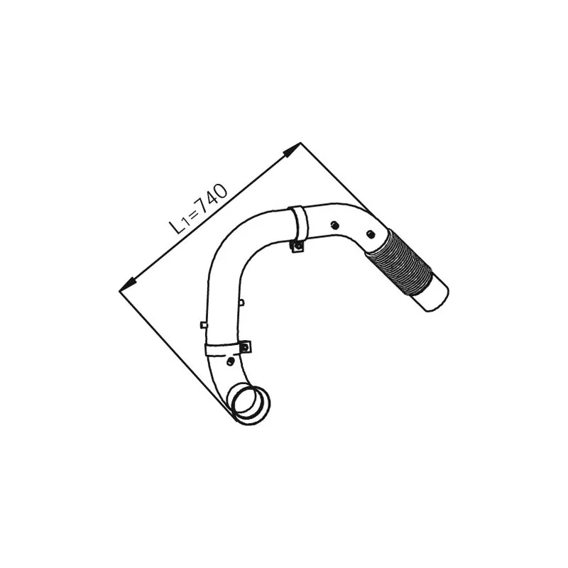 Tuyau d'échappement DINEX 54191