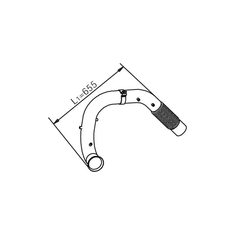 Tuyau d'échappement DINEX 54179