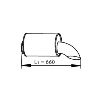 Silencieux arrière DINEX 81722