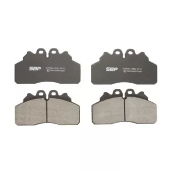 Jeu de 4 plaquettes de frein avant SBP