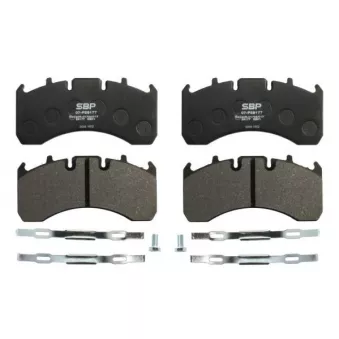 Jeu de 4 plaquettes de frein arrière SBP