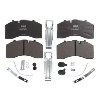 Jeu de 4 plaquettes de frein arrière SBP