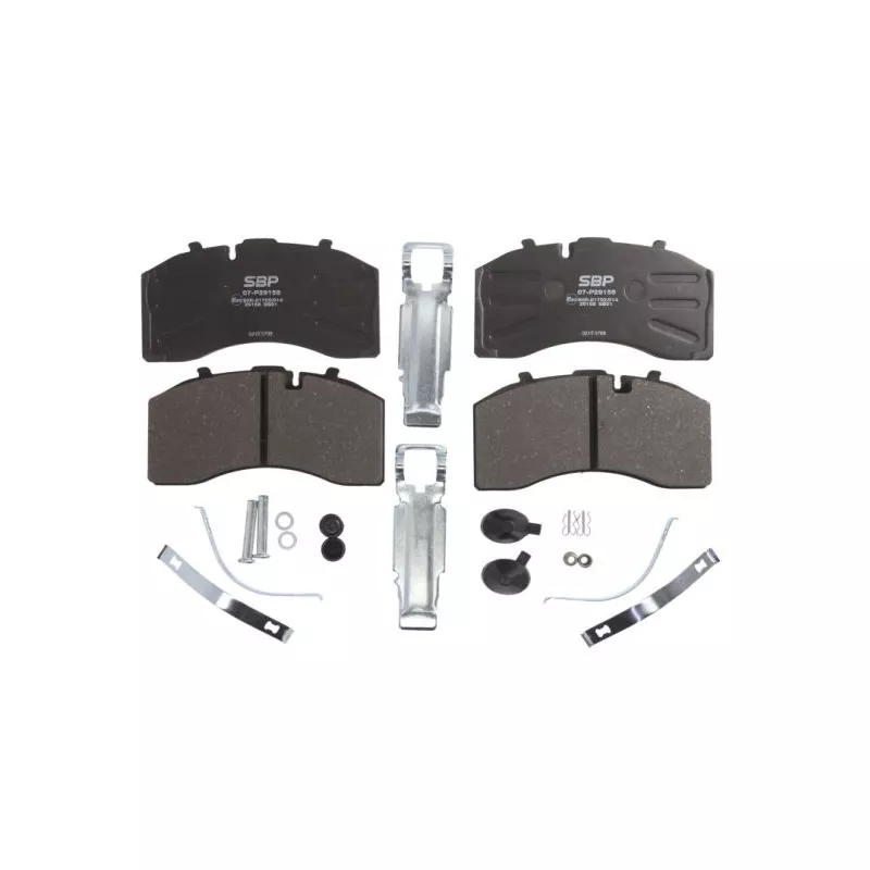 Jeu de 4 plaquettes de frein arrière SBP 07-P29158