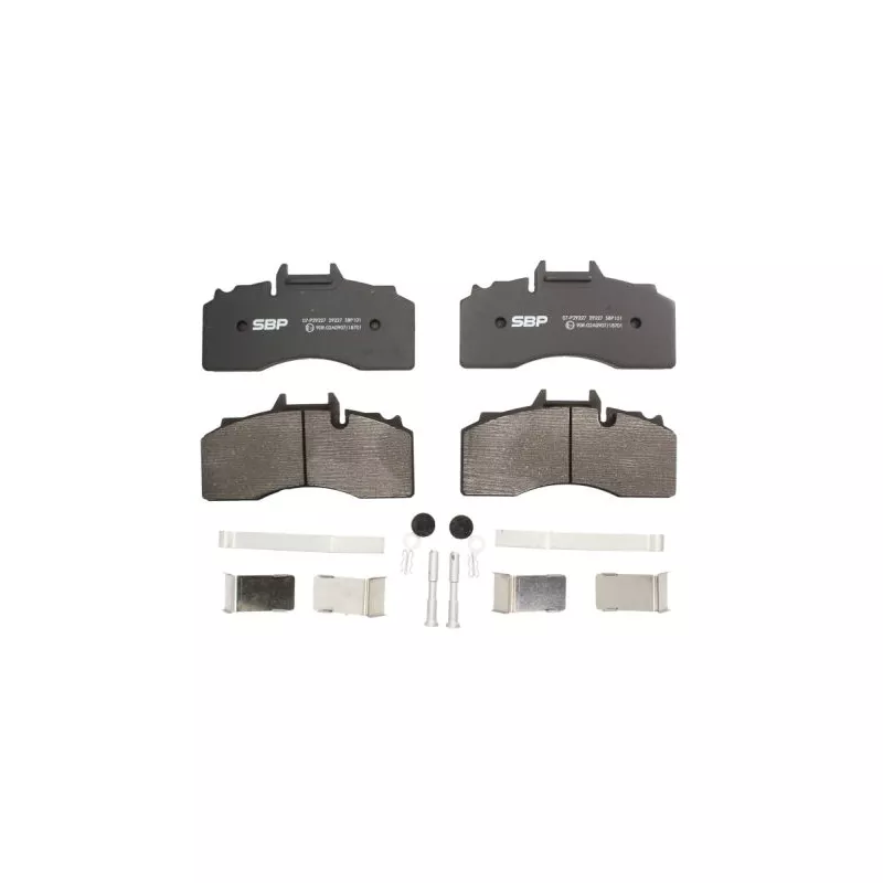 Jeu de 4 plaquettes de frein avant SBP 07-P29227