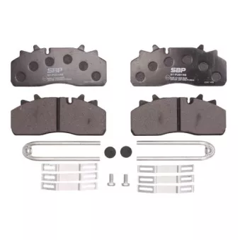 Jeu de 4 plaquettes de frein arrière SBP