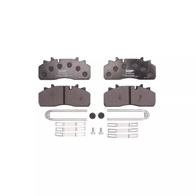 Jeu de 4 plaquettes de frein arrière SBP 07-P29159