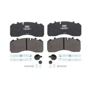 Jeu de 4 plaquettes de frein arrière SBP