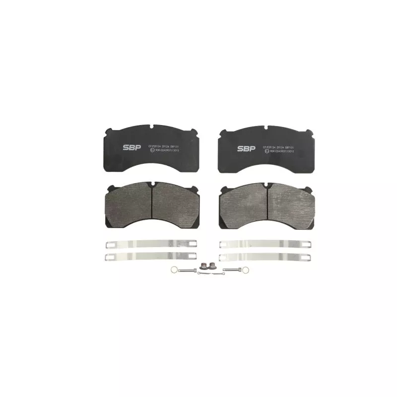 Jeu de 4 plaquettes de frein arrière SBP 07-P29124