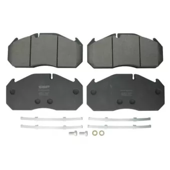 Jeu de 4 plaquettes de frein avant SBP
