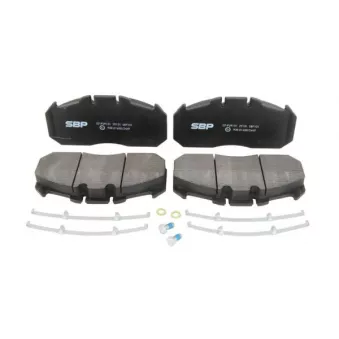 Jeu de 4 plaquettes de frein avant SBP
