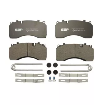 Jeu de 4 plaquettes de frein avant SBP