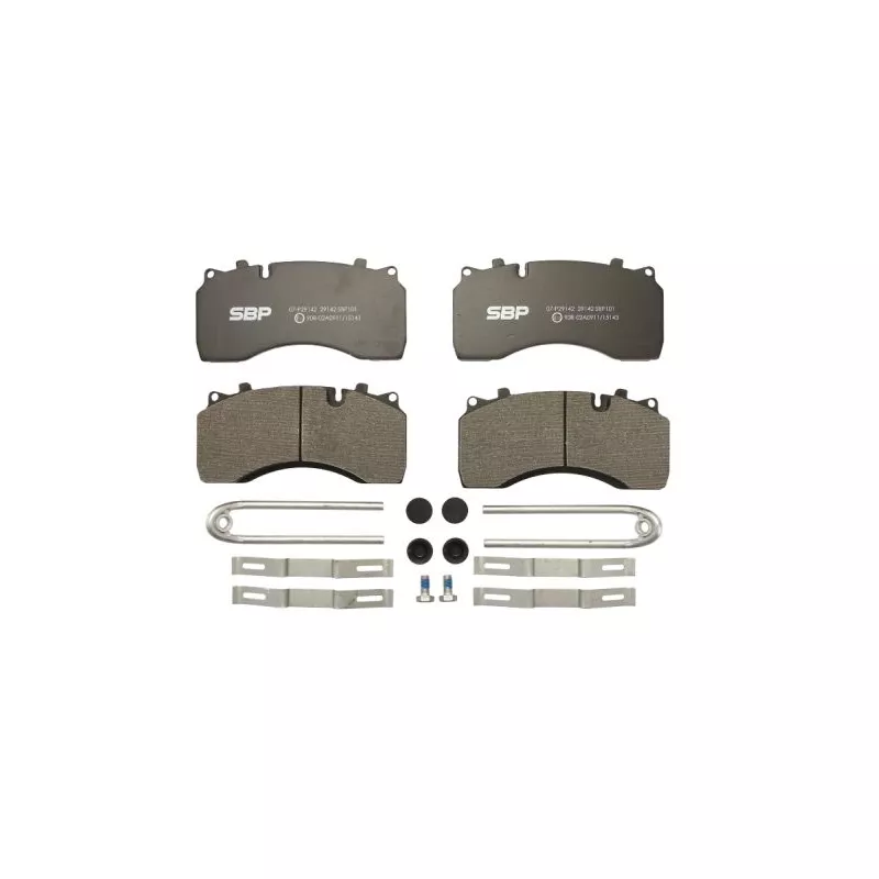 Jeu de 4 plaquettes de frein avant SBP 07-P29142