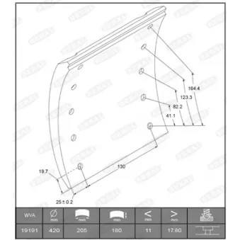 Garniture de sabot de frein BERAL