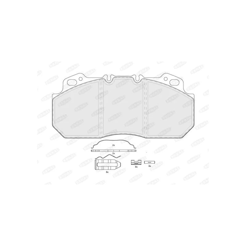 Jeu de 4 plaquettes de frein BERAL BCV29090TK