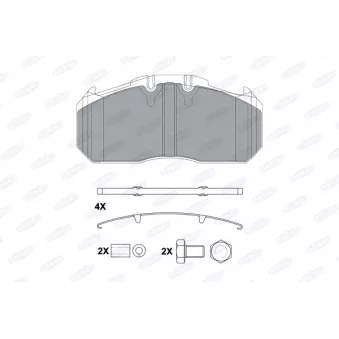 Jeu de 4 plaquettes de frein BERAL