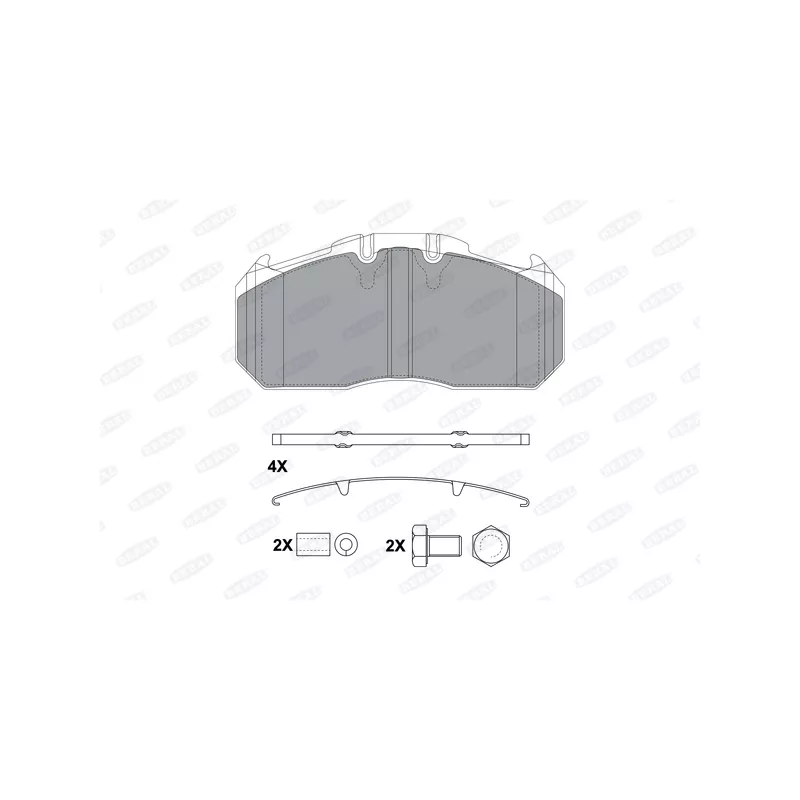 Jeu de 4 plaquettes de frein BERAL BCV29131BK