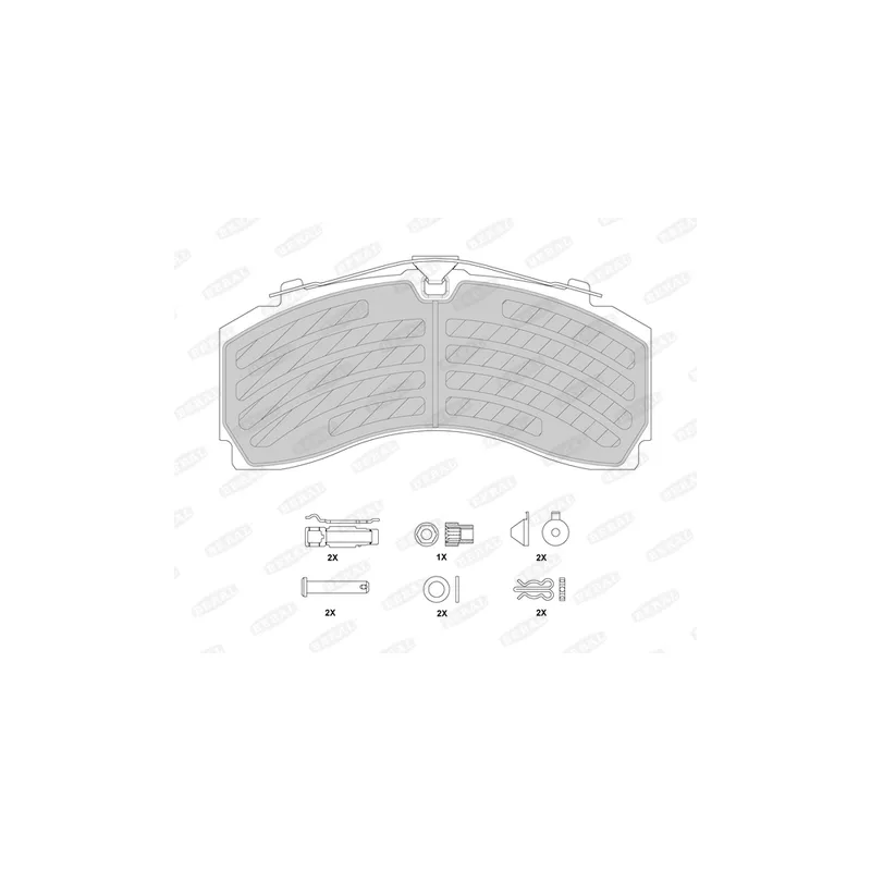 Jeu de 4 plaquettes de frein avant BERAL BCV29246TK