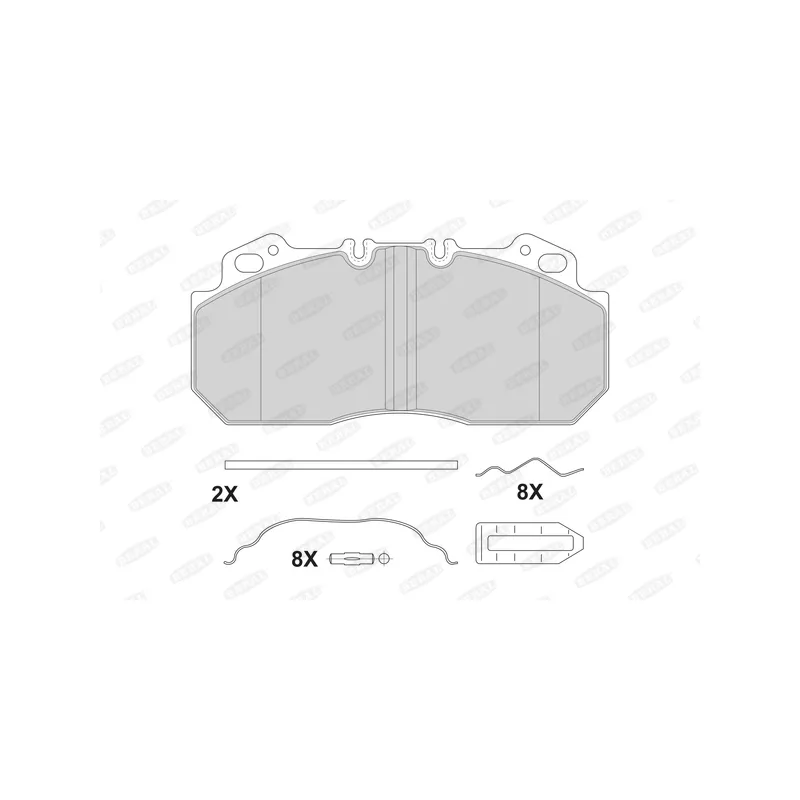 Jeu de 4 plaquettes de frein BERAL BCV29090BK