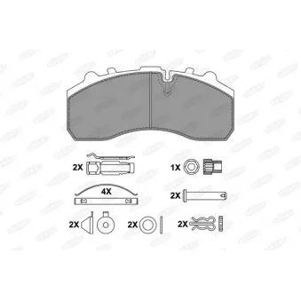 Jeu de 4 plaquettes de frein BERAL